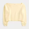 Kolay Çift Omuz Açık Sweatshirt