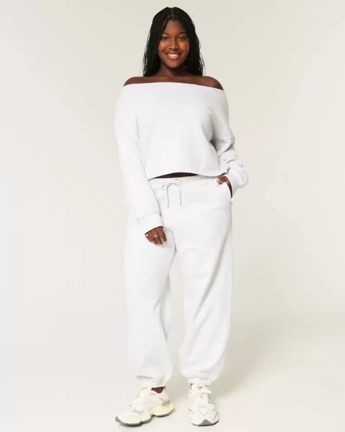 Kolay Çift Omuz Açık Sweatshirt Kolay Çift Omuz Açık Sweatshirt