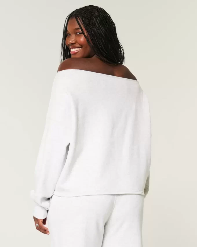 Kolay Çift Omuz Açık Sweatshirt Kolay Çift Omuz Açık Sweatshirt