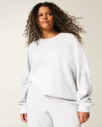 Kolay Çivili Grafikli Mürettebat Sweatshirt