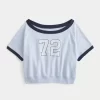 Kolay Kısa Kollu Havlu Polar Grafik Sweatshirt