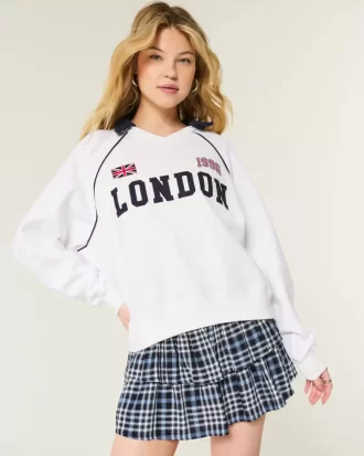 Kolay Londra Grafik Futbol Sweatshirt’ü