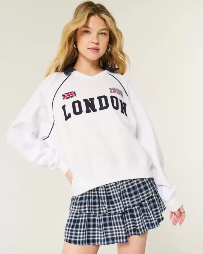 Kolay Londra Grafik Futbol Sweatshirt’ü