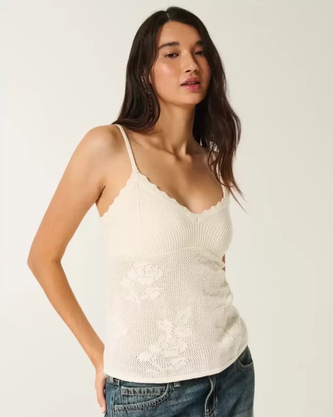 Kolay İğne Oyası Tarzı Askılı Babydoll Atlet