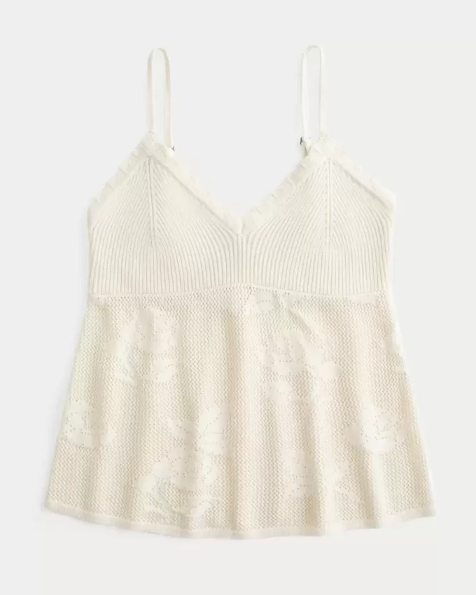 Kolay İğne Oyası Tarzı Askılı Babydoll Atlet