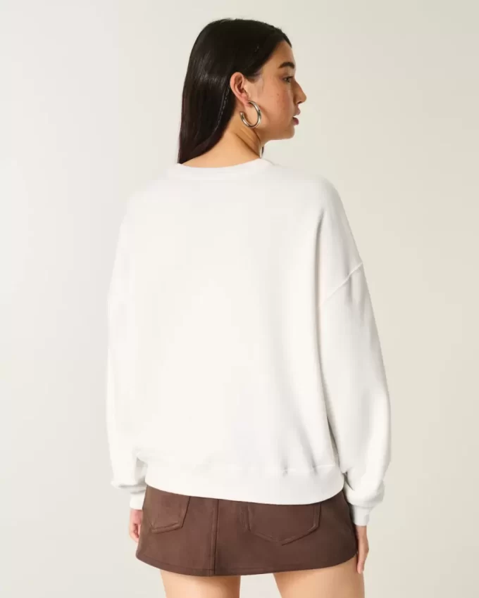 Kolay New York Gitar İşlemeli Grafikli Sweatshirt