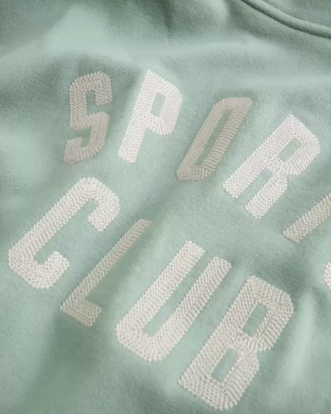 Kolay New York Grafik Yarım Fermuarlı Kesik Sweatshirt