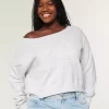 Kolay Omuzdan Askılı Rakam Grafik Sweatshirt Kolay Omuzdan Askılı Rakam Grafik Sweatshirt