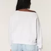 Kolay Omuzdan Askılı Rakam Grafik Sweatshirt Kolay Omuzdan Askılı Rakam Grafik Sweatshirt