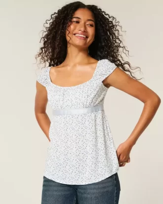 Kolay Saten Bağlamalı Babydoll Üst