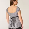 Kolay Saten Bağlamalı Babydoll Üst