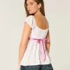 Kolay Saten Bağlamalı Babydoll Üst
