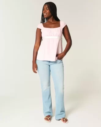 Kolay Saten Bağlamalı Babydoll Üst