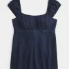 Kolay Saten Bağlamalı Babydoll Üst
