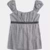 Kolay Saten Bağlamalı Babydoll Üst