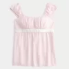 Kolay Saten Bağlamalı Babydoll Üst Kolay Saten Bağlamalı Babydoll Üst