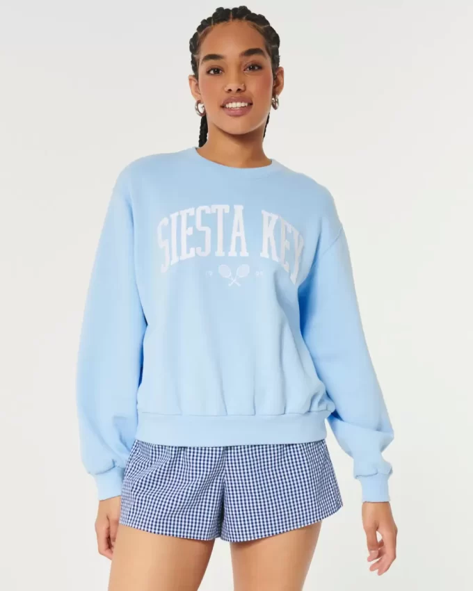 Kolay Siesta Key Grafikli Mürettebat Sweatshirt Kolay Siesta Key Grafikli Mürettebat Sweatshirt