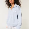 Kolay Tenis Grafikli Yarım Fermuarlı Sweatshirt