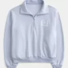 Kolay Tenis Grafikli Yarım Fermuarlı Sweatshirt