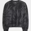 Kolay Tie-Dye Desenli Mürettebat Sweatshirt