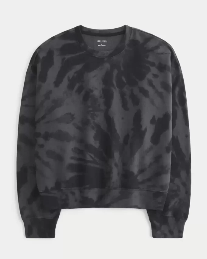 Kolay Tie-Dye Desenli Mürettebat Sweatshirt