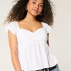 Kolay Uçuşan Kollu Babydoll Üst