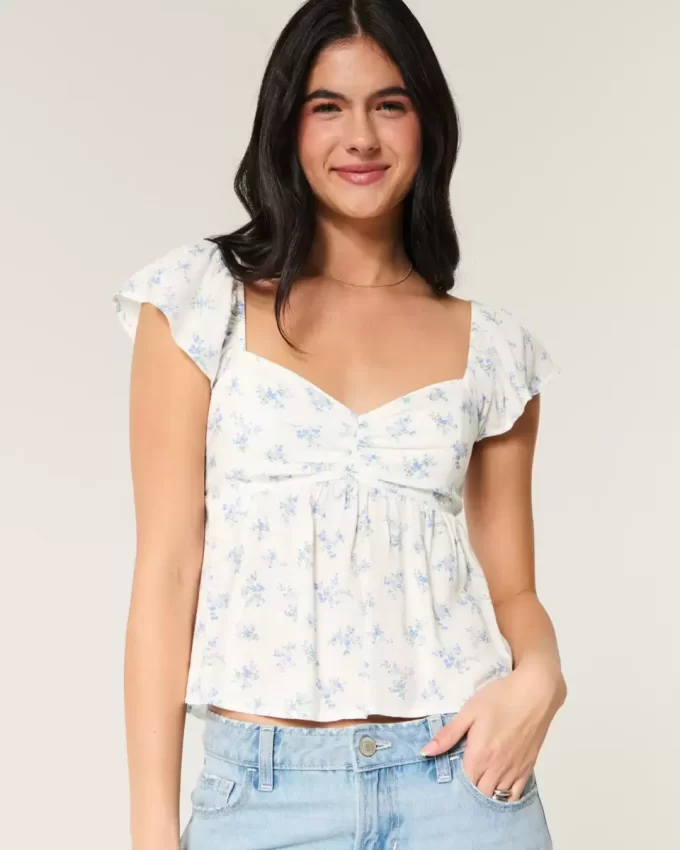 Kolay Uçuşan Kollu Babydoll Üst Kolay Uçuşan Kollu Babydoll Üst