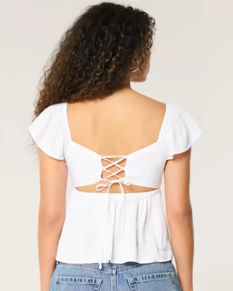 Kolay Uçuşan Kollu Babydoll Üst