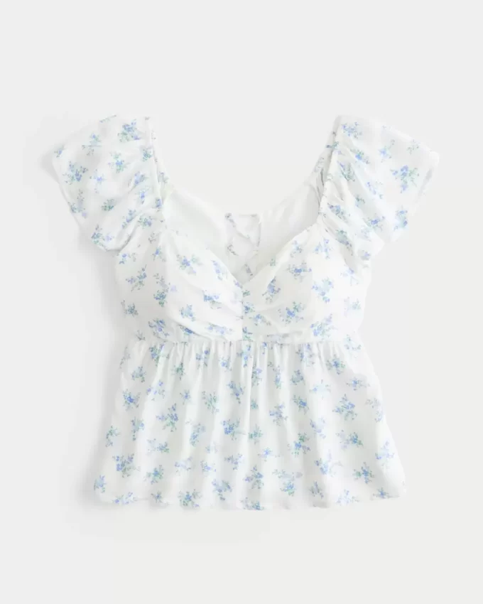 Kolay Uçuşan Kollu Babydoll Üst Kolay Uçuşan Kollu Babydoll Üst