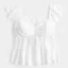 Kolay Uçuşan Kollu Babydoll Üst