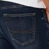 Koyu Yıkama Atletik Dar Kot Pantolon