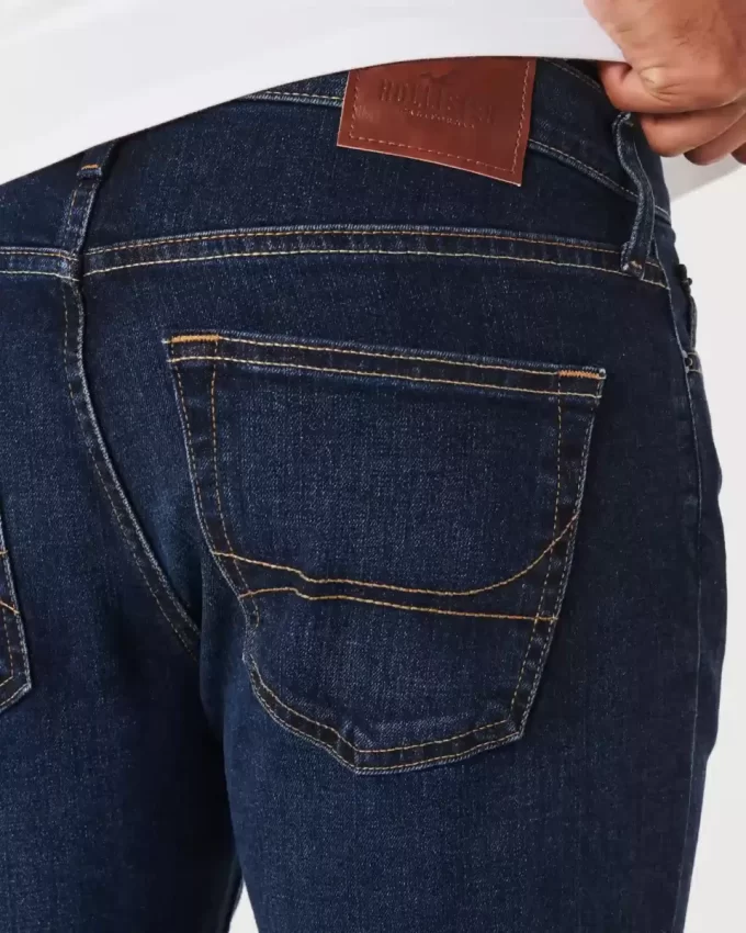 Koyu Yıkama Düz Kot Pantolon