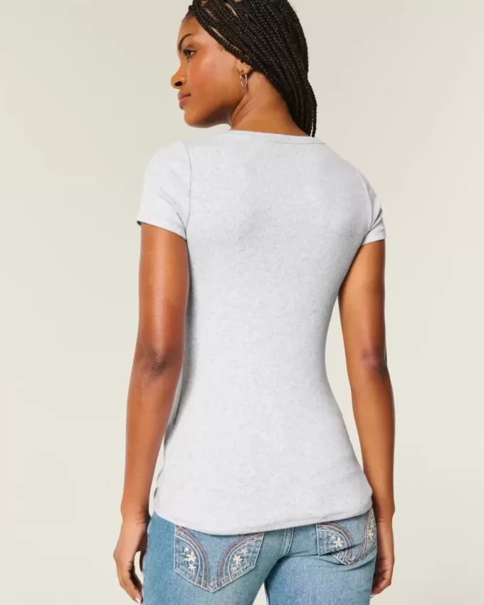 Kısa Kollu Henley Kısa Kollu Henley