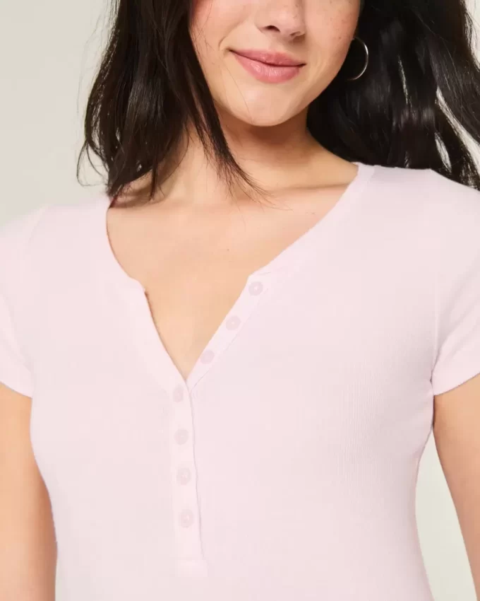 Kısa Kollu Henley Kısa Kollu Henley