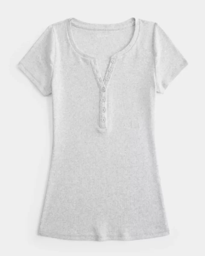 Kısa Kollu Henley Kısa Kollu Henley