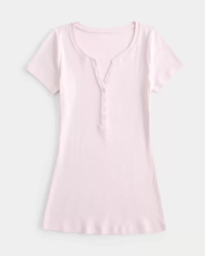 Kısa Kollu Henley Kısa Kollu Henley