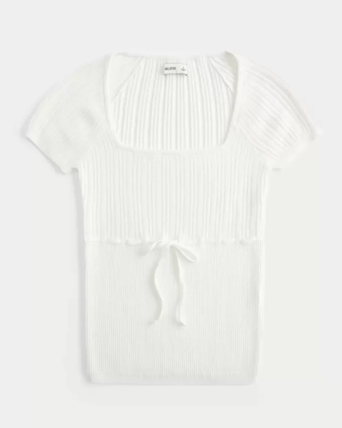 Kısa Kollu Kare Yaka Kazak Kısa Kollu Kare Yaka Kazak