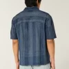Kutu Gibi Kısa Kollu Tığ İşi Gömlek