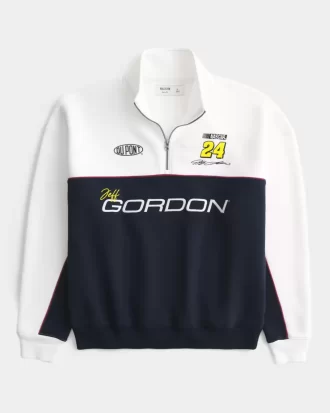 Kutu Gibi NASCAR Jeff Gordon Grafik Yarım Fermuarlı Sweatshirt