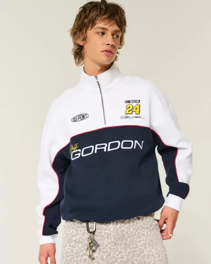 Kutu Gibi NASCAR Jeff Gordon Grafik Yarım Fermuarlı Sweatshirt Kutu Gibi NASCAR Jeff Gordon Grafik Yarım Fermuarlı Sweatshirt