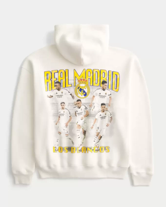 Kutu Gibi Real Madrid CF Grafik Kapüşonlu