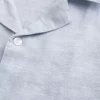 Kutu Keten Karışımlı Kısa Kollu Gömlek