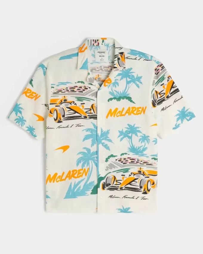 Kutu Keten Karışımlı McLaren Desenli Gömlek