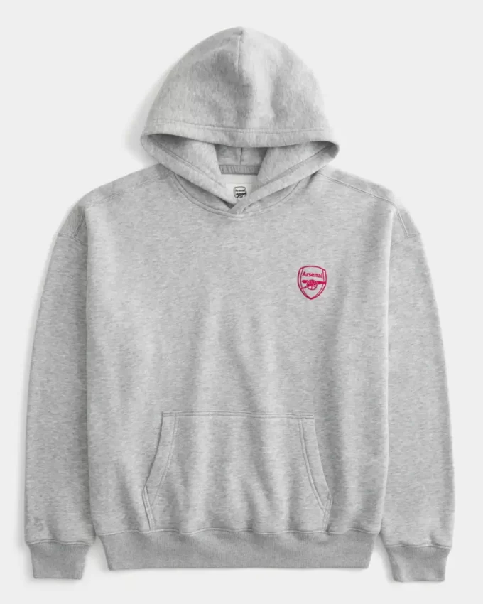 Kutulu Arsenal FC Grafik Kapüşonlu