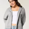 Kutulu Fermuarlı Kapüşonlu Sweatshirt Kutulu Fermuarlı Kapüşonlu Sweatshirt
