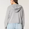 Kutulu Fermuarlı Kapüşonlu Sweatshirt Kutulu Fermuarlı Kapüşonlu Sweatshirt