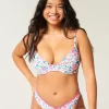 Kıvrımlı Derin Balenli Bikini Üstü