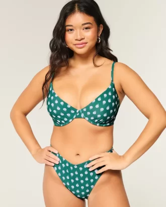 Kıvrımlı Derin Balenli Bikini Üstü