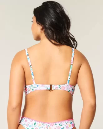 Kıvrımlı Derin Balenli Bikini Üstü