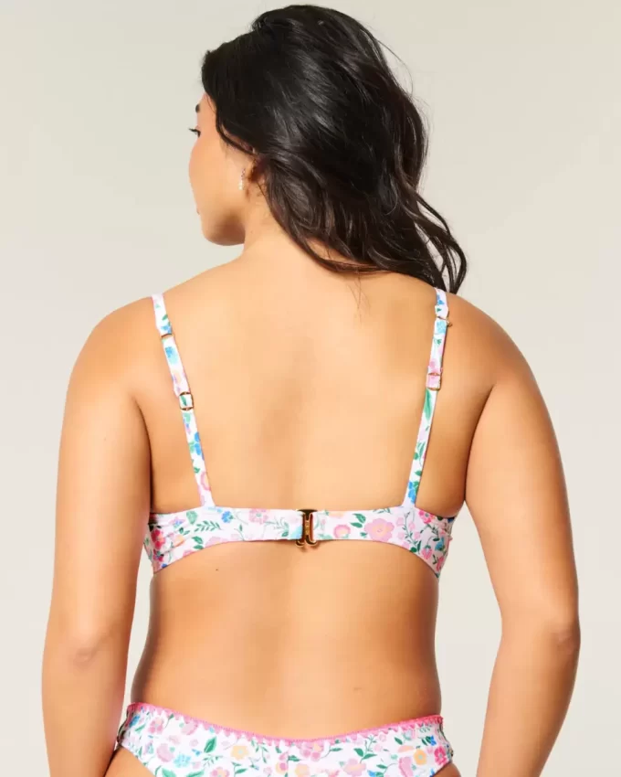 Kıvrımlı Derin Balenli Bikini Üstü